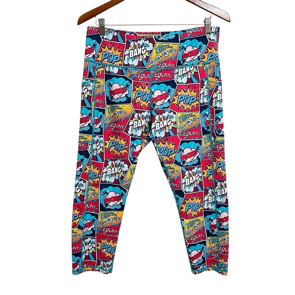 Constantly Varied Gear CVG Knockout Superhero Leggings Womens XL Activewear Crop